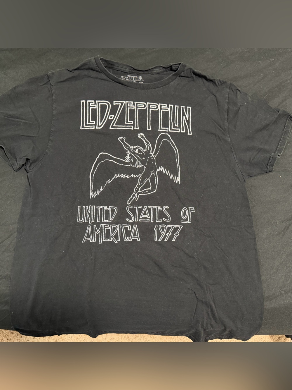 Led Zeppelin Black Graphic Short Sleeve Tee